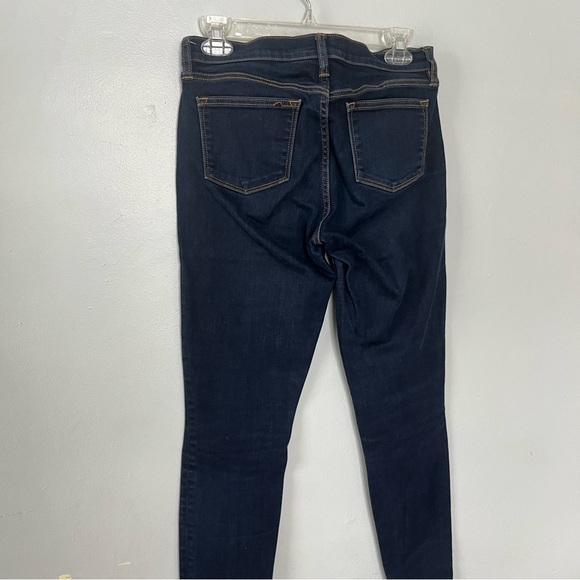 J. Crew Skinny Stretch 9” inseam High Waist Denim Darn Blue Jeans 27/30 - Picture 6 of 12